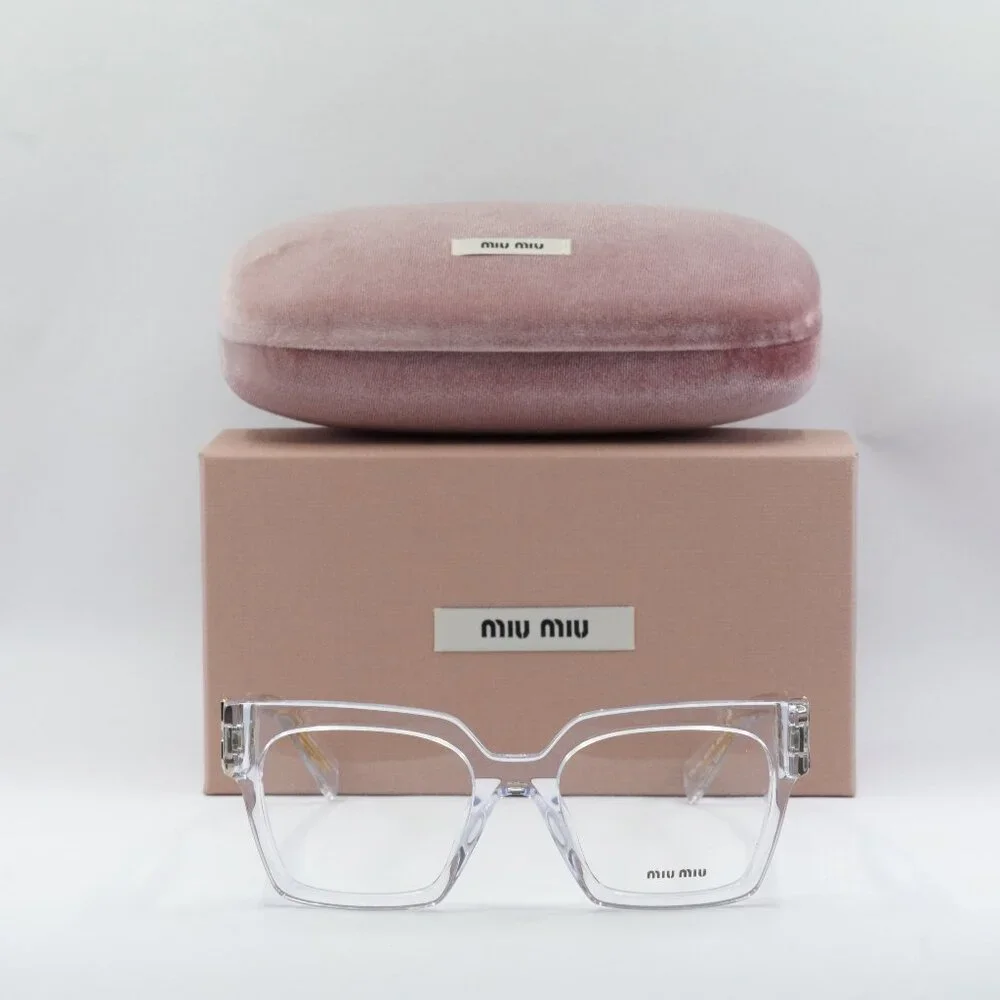 Miu Miu MU04UV 2AZ1O1 Square Eyeglasses 52mm - Crystal